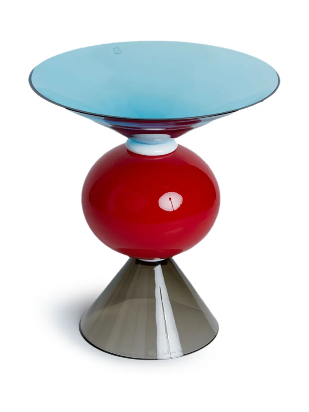 Venini Oman Glass Vase In Blue