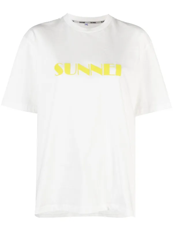 Sunnei logo-print Cotton T-shirt - Farfetch