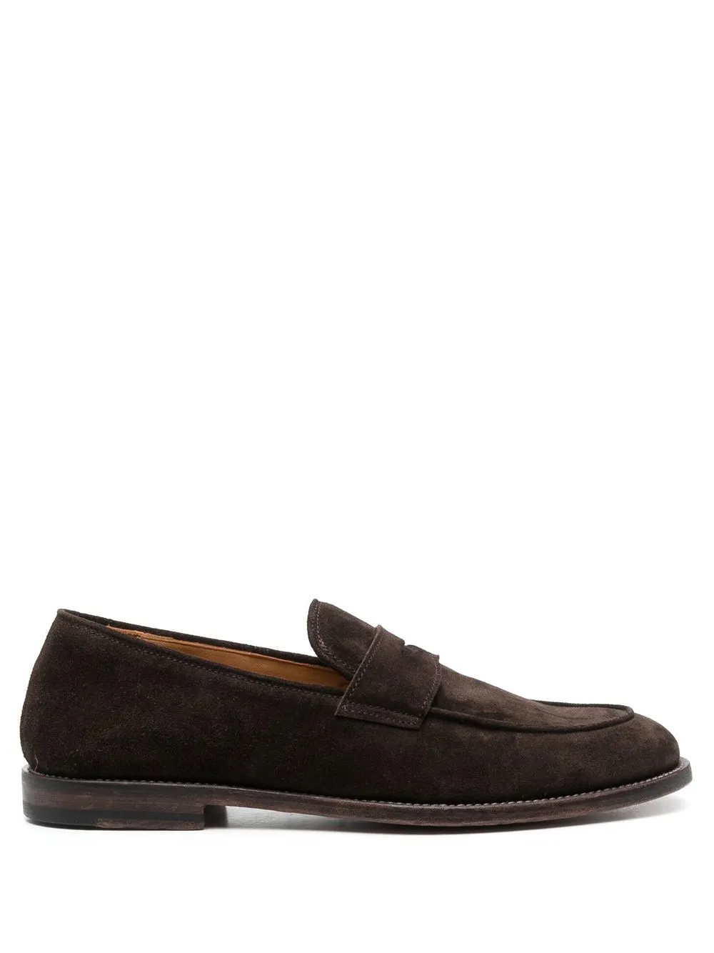 

Officine Creative almond toe suede loafers - Brown