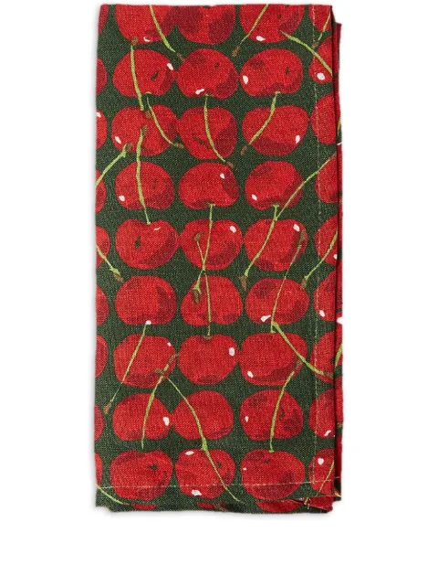 La DoubleJ Cherries Verde set of two napkins