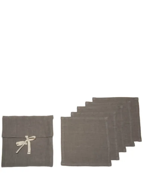 Once Milano set of five cocktail napkins