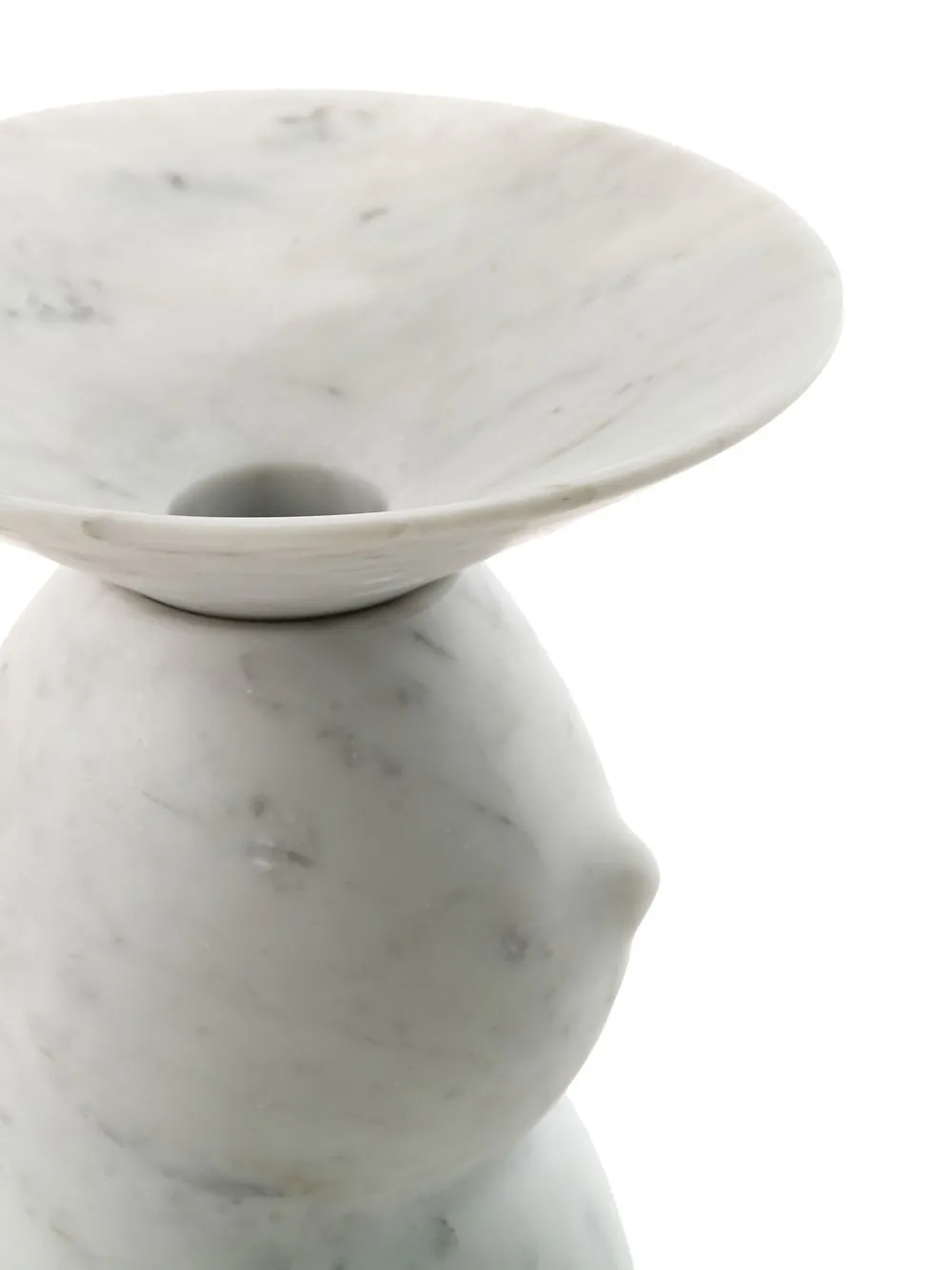 Bloc Studios Clelia Sculpted Marble Vase In Weiss