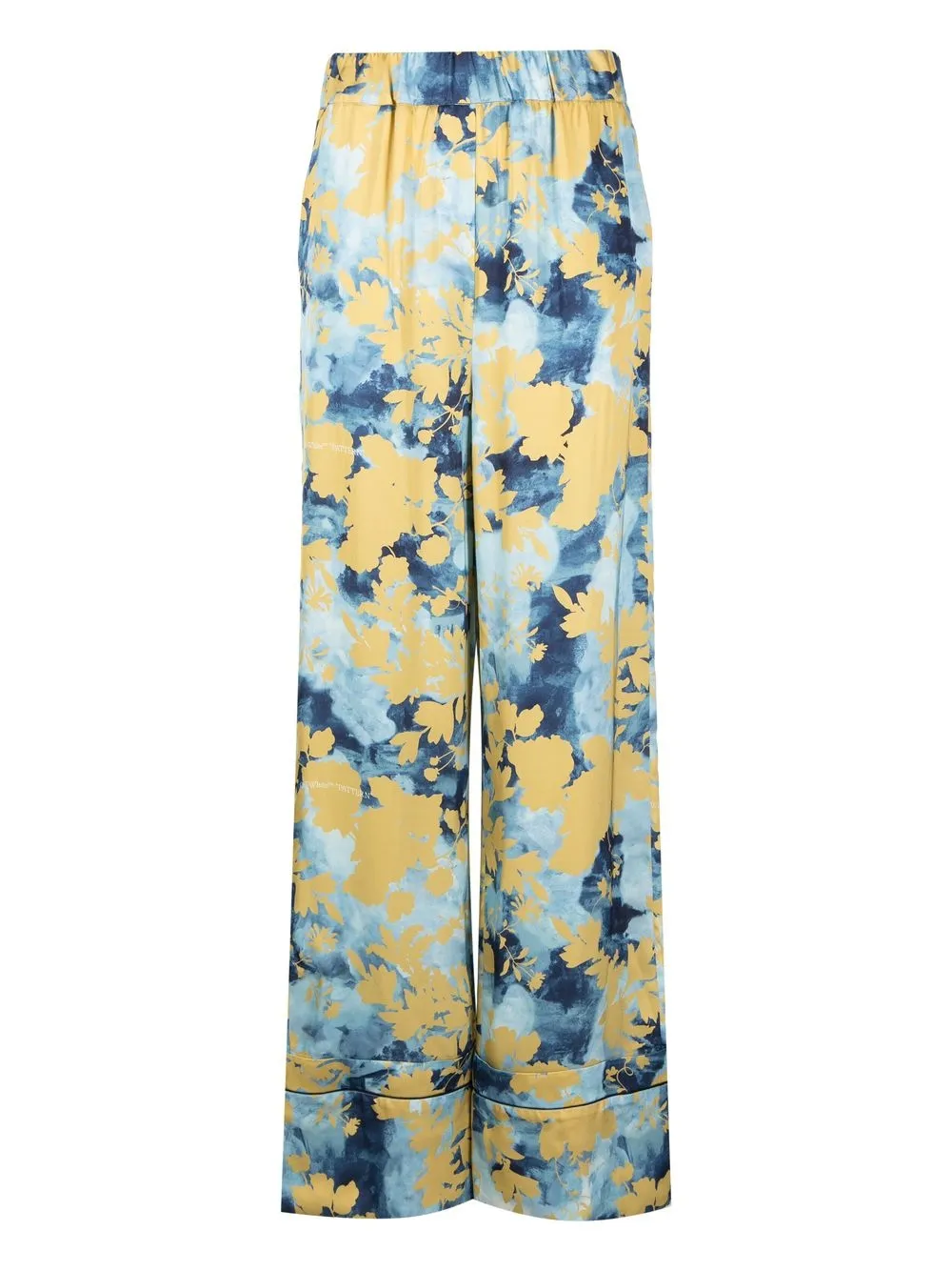 

Off-White RMD flower-print wide-leg trousers - Blue