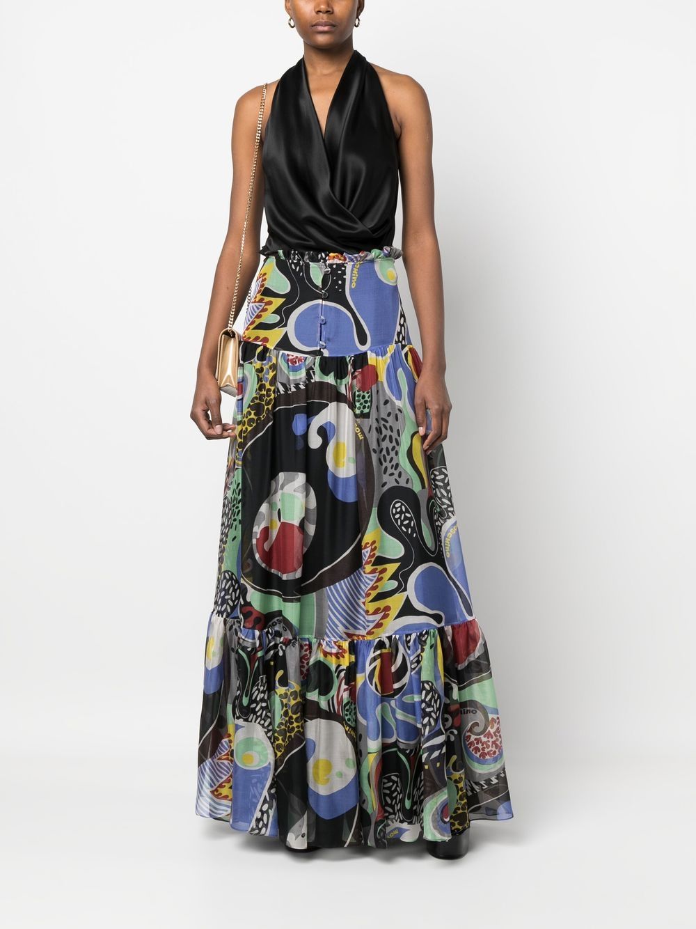 Moschino Rok met print - Zwart