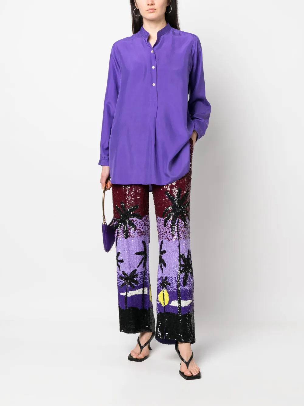 P.A.R.O.S.H. Zijden tuniek - Paars