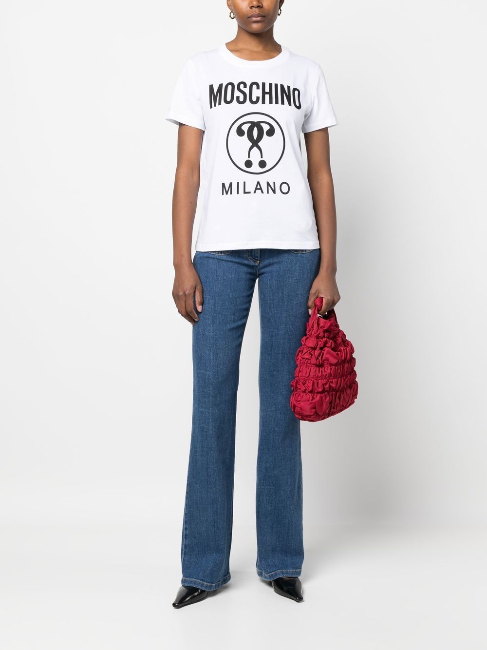 Moschino T-shirt met logoprint - Wit