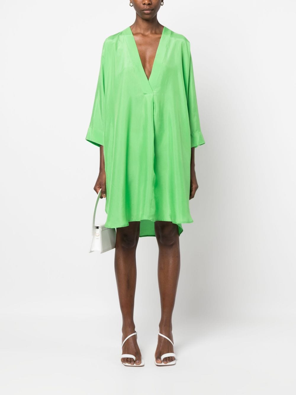 P.A.R.O.S.H. Abito v-neck dress - Groen