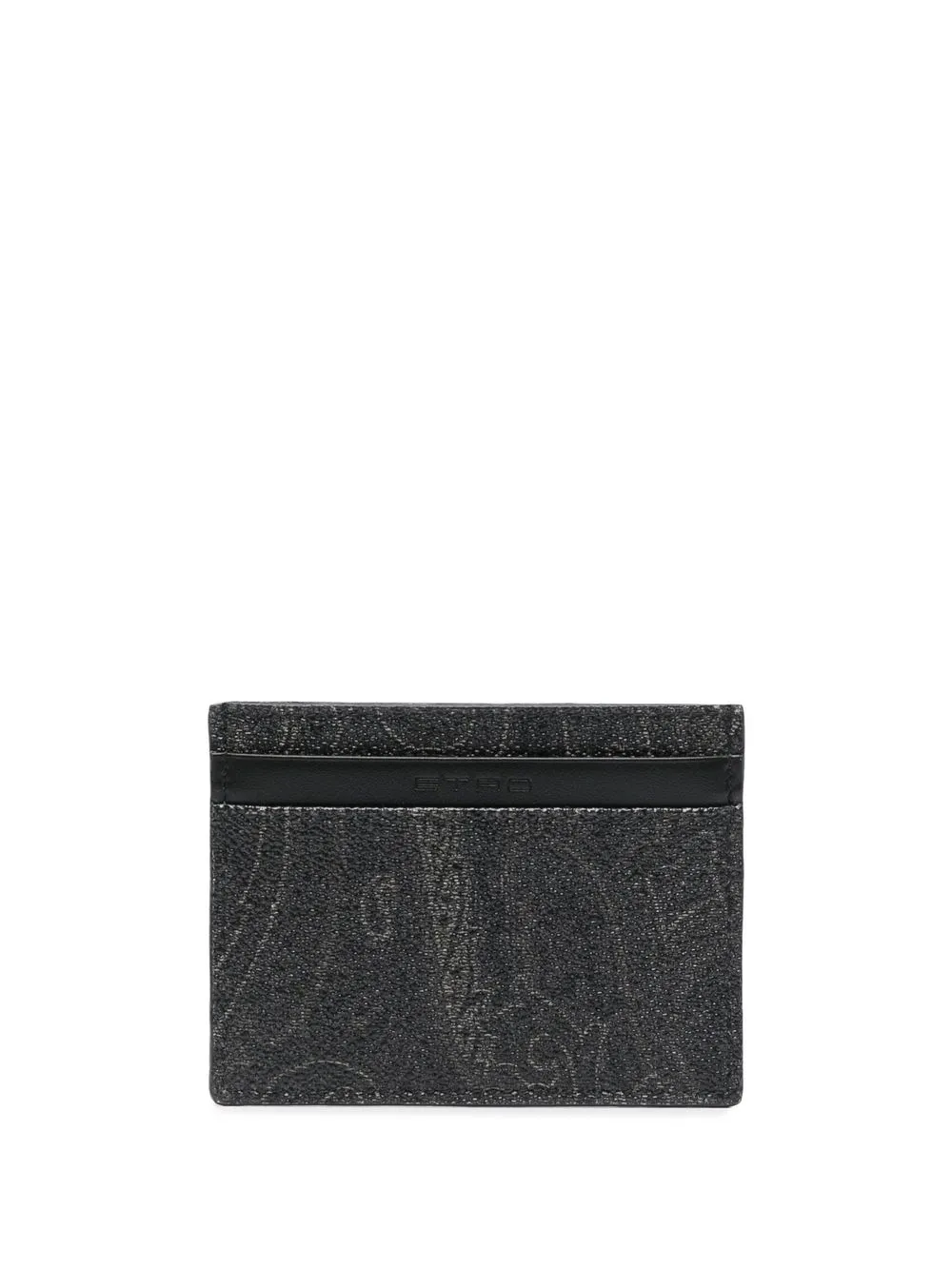 

ETRO paisley-print leather cardholder - Black