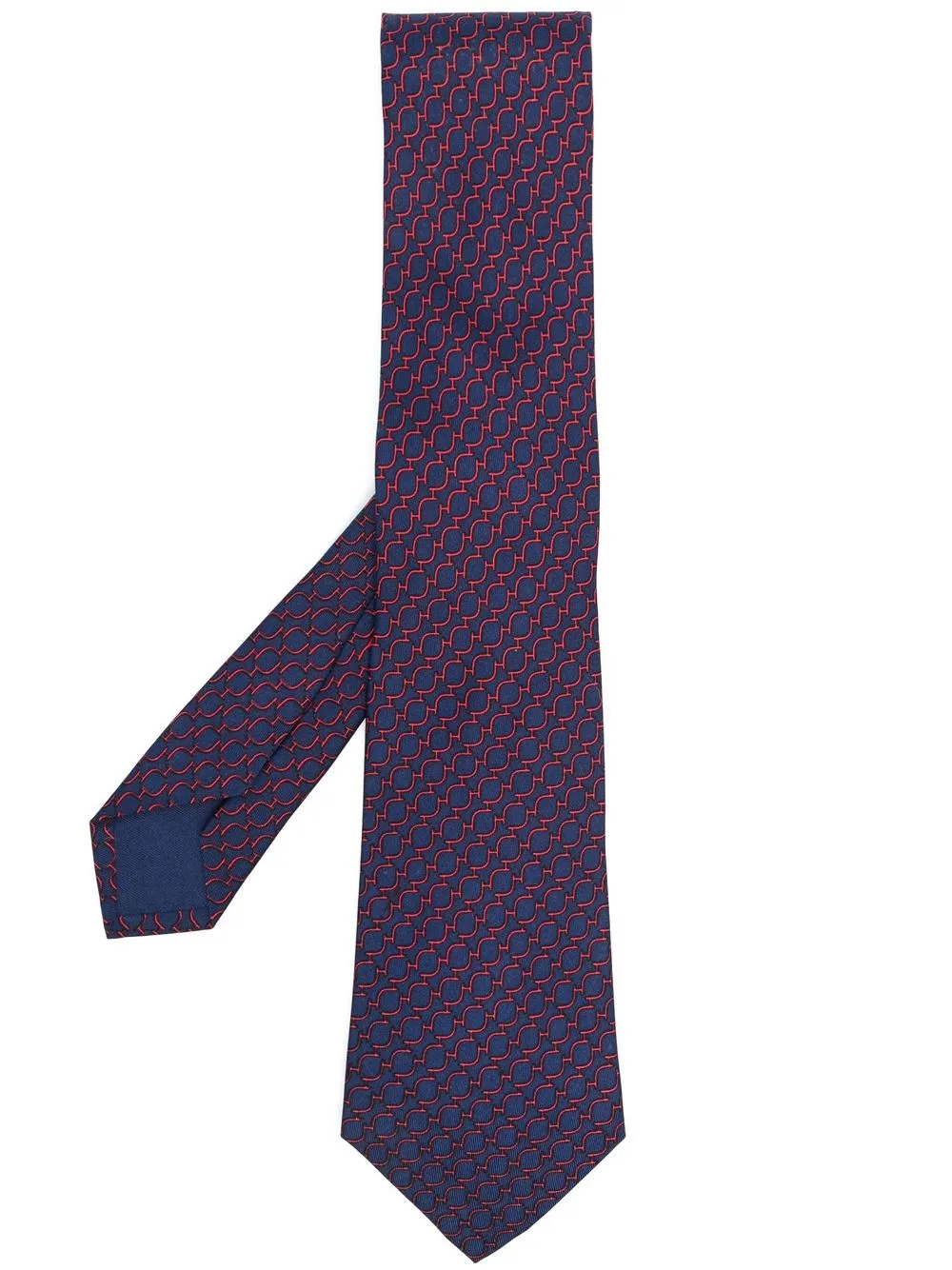 

Hermès 2000s pre-owned abstract-print silk tie - Blue