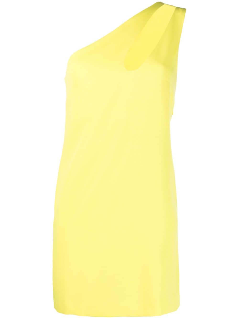 P.a.r.o.s.h Cut-out Single-shoulder Dress In Yellow