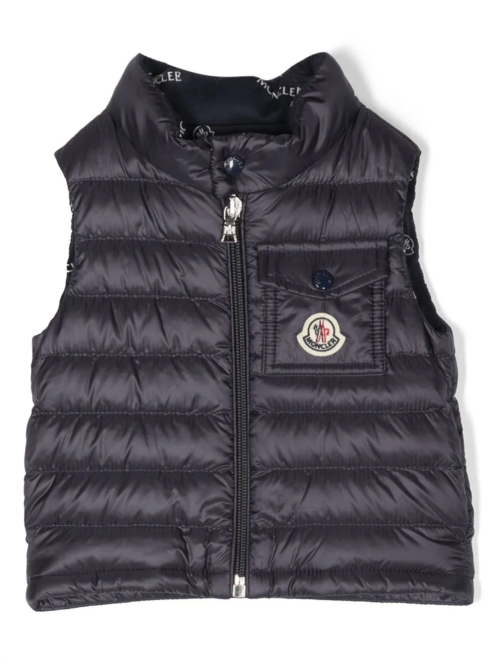 

Moncler Enfant logo-patch padded down gilet - Blue