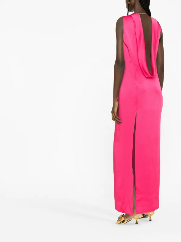 ワンピース VERSACE DRESS (10097491A00540 1B000) Dress with baroque print and sheer elements brand VERSACE