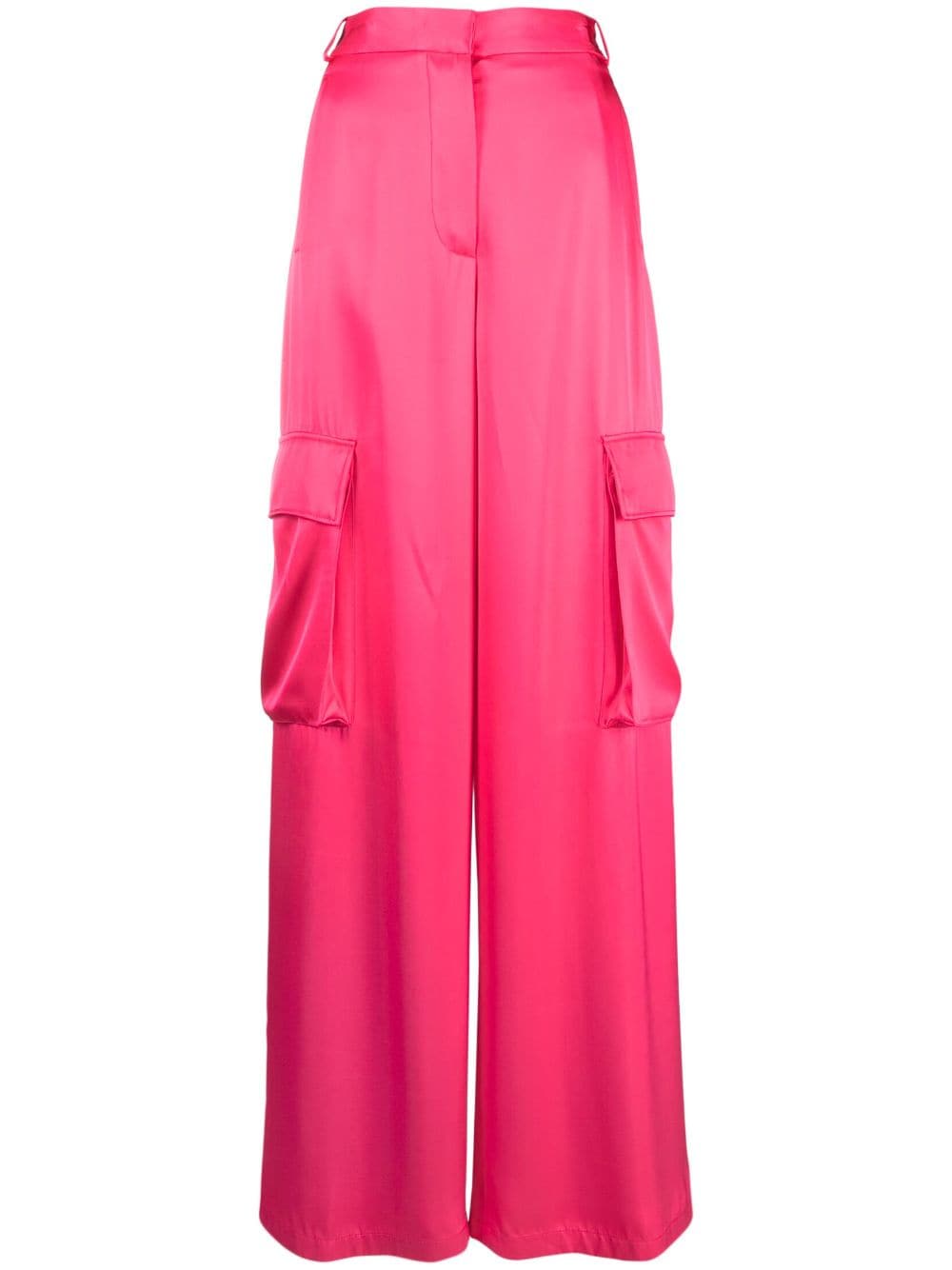 Shop Versace Wide-leg Cargo Trousers In Pink