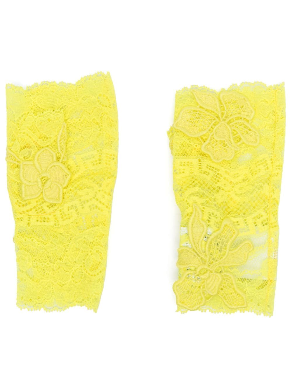 VERSACE EMBROIDERED-LACE GLOVES