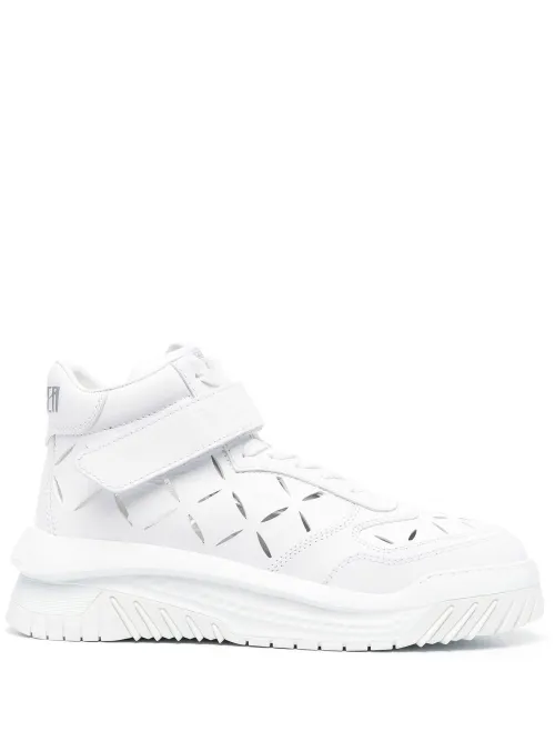 Baskets montantes en cuir - Versace - Modalova
