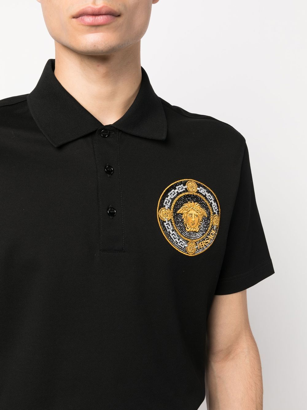 Versace straight-hem Polo Shirt - Farfetch