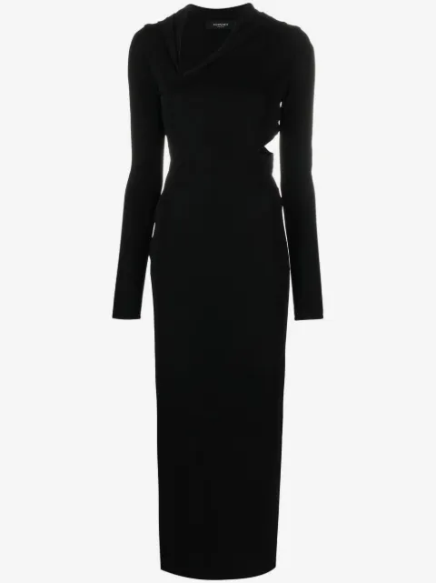Versace cut-out hooded maxi dress