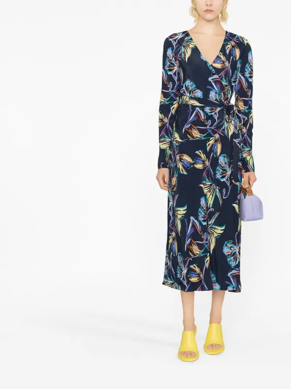 DVF Diane Von Furstenberg フローラル ラップドレス - Farfetch