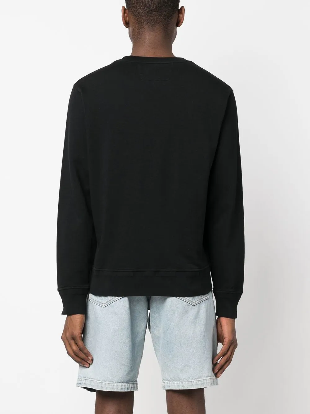 C.p. Company Logo-embroidered Sweatshirt In Black