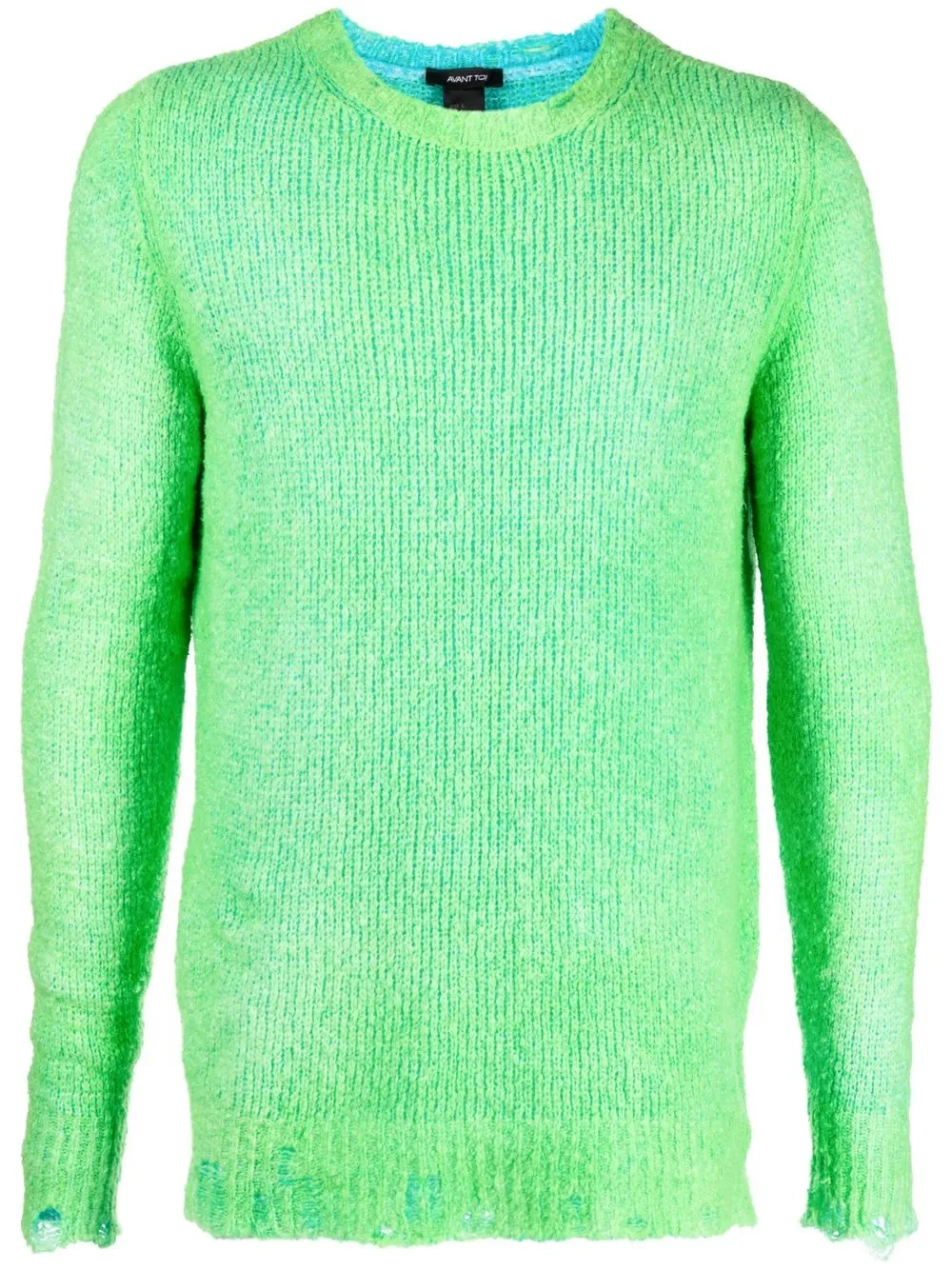 

Avant Toi distressed crew neck sweater - Green