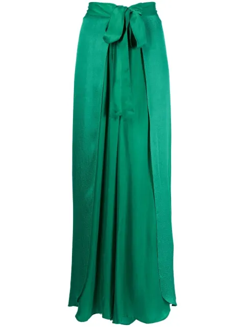 Lisa Von Tang front slit wide-leg trousers