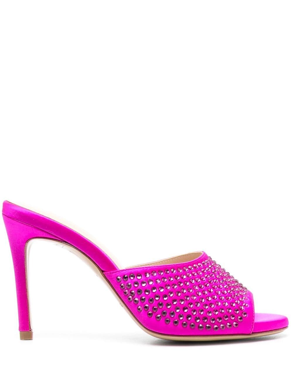 P.a.r.o.s.h 100mm Crystal-embellished Mules In Pink