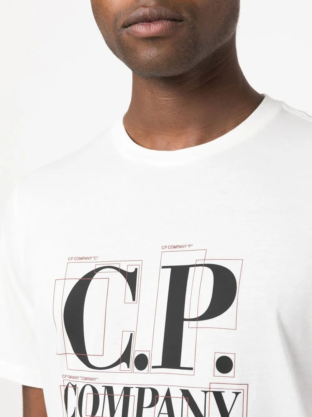 cp company printed label t shirt