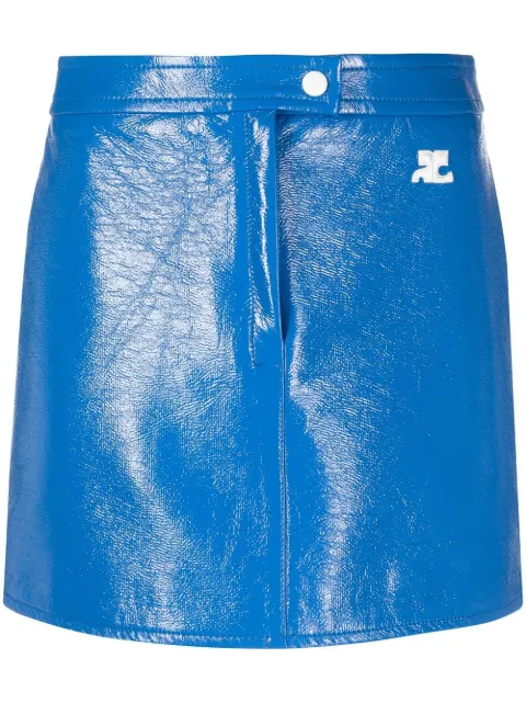 Courrèges logo-patch miniskirt
