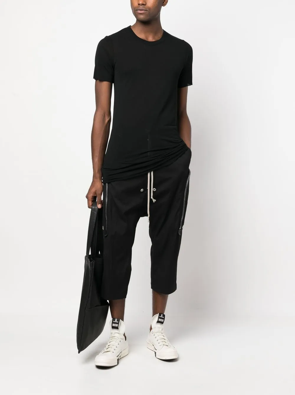 Rick Owens Broek met trekkoordtaille - Zwart