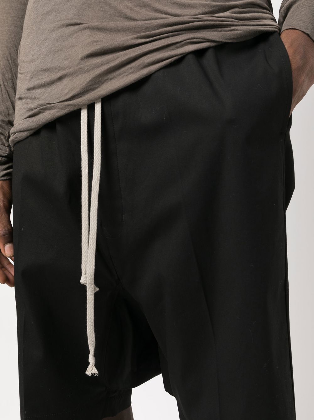 Shop Rick Owens Drop-crotch Bermuda Shorts In Black