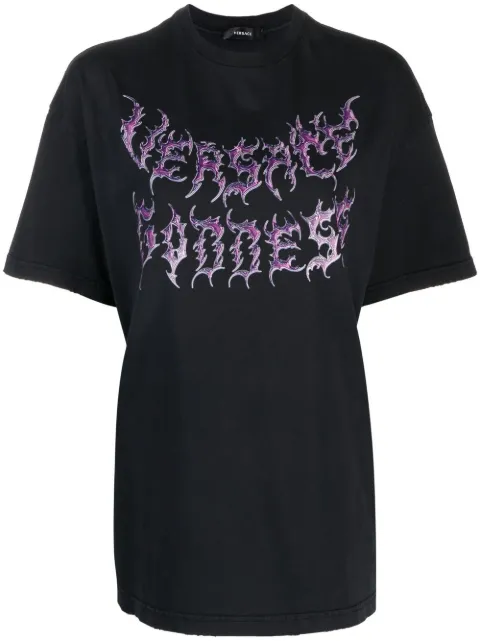 Versace logo-print cotton T-shirt