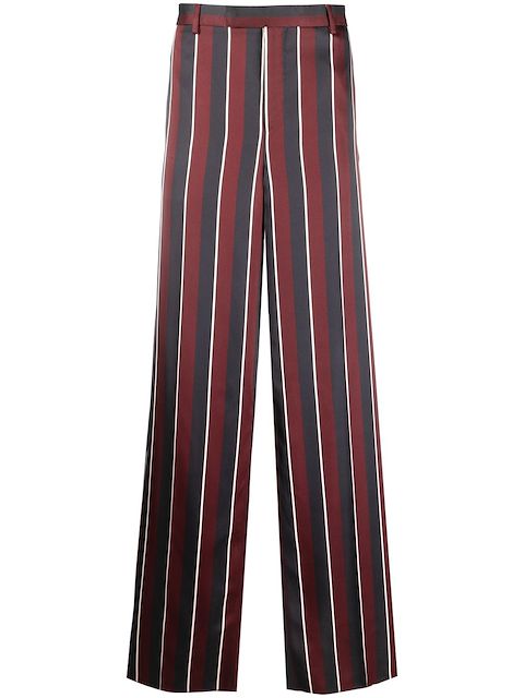 Versace Gestreifte Wide-Leg-Hose