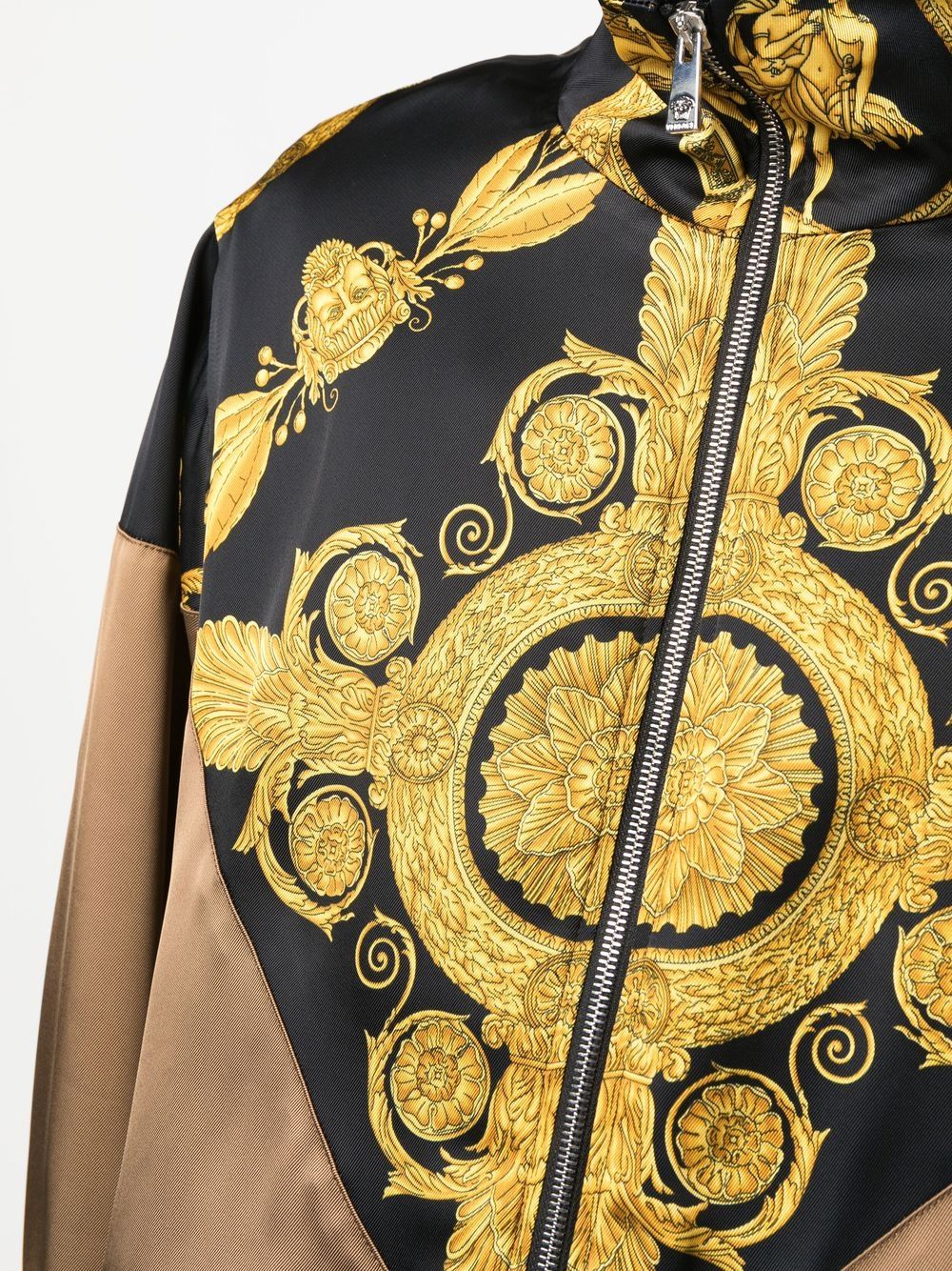 Shop Versace Barocco Track Jacket In Schwarz