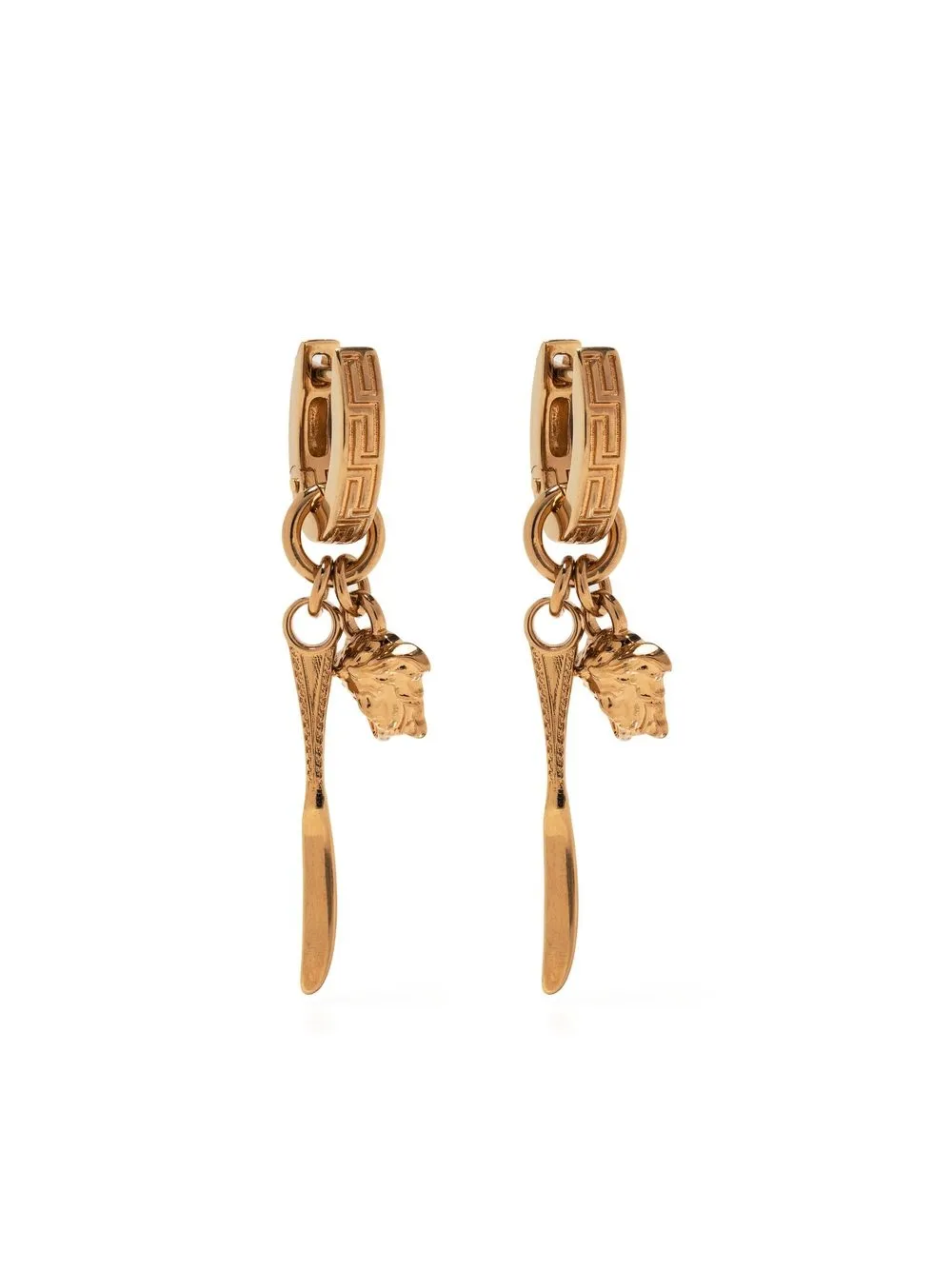 

Versace Medusa-charm detail earrings - Gold