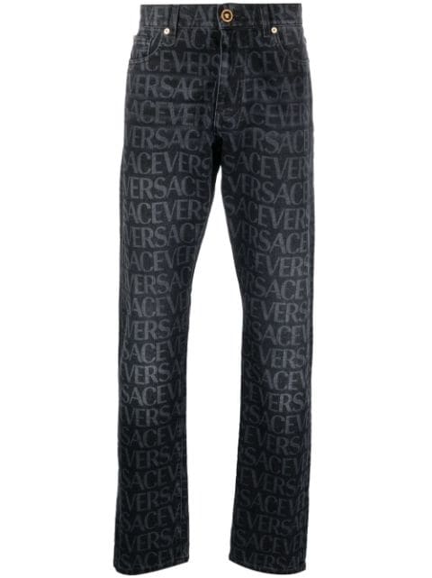 Versace Versace Allover straight-leg jeans