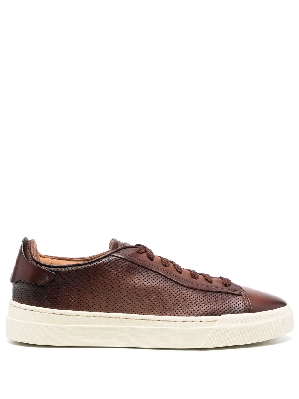 

Santoni perforated low-top sneakers - Brown