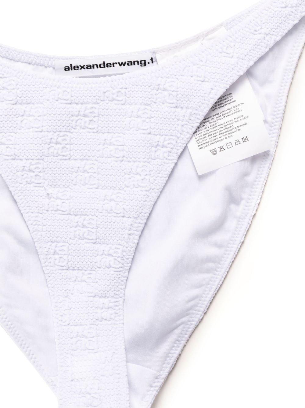 Shop Alexander Wang High-cut Bikini Bottoms In White