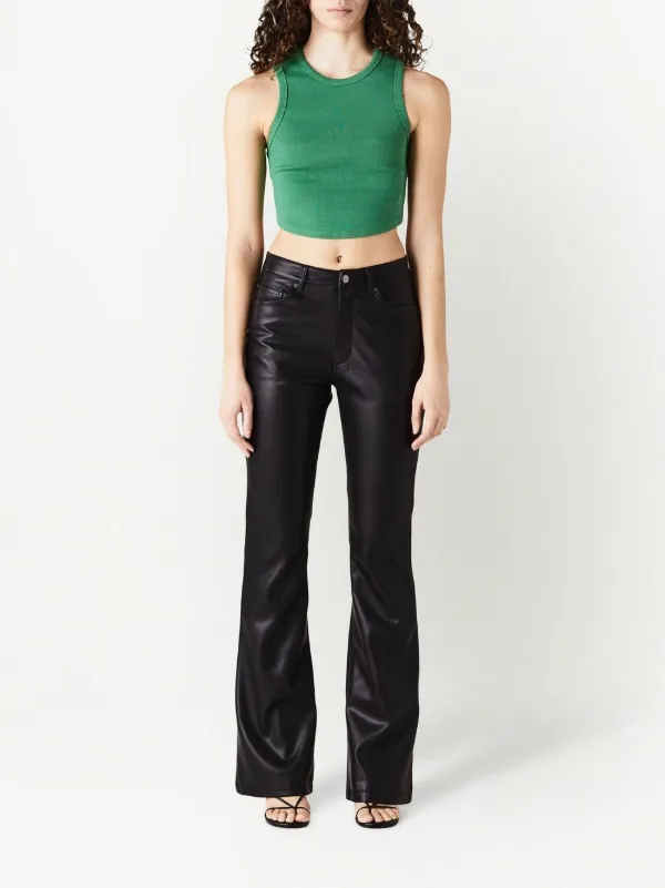 ☆関税/送料込み☆【URKOOL】レザーフレアパンツ Ksubi アニマルフリーレザー フレアパンツ | ブラック | FARFETCH JP