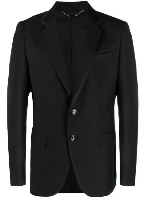 Billionaire embroidered-logo blazer