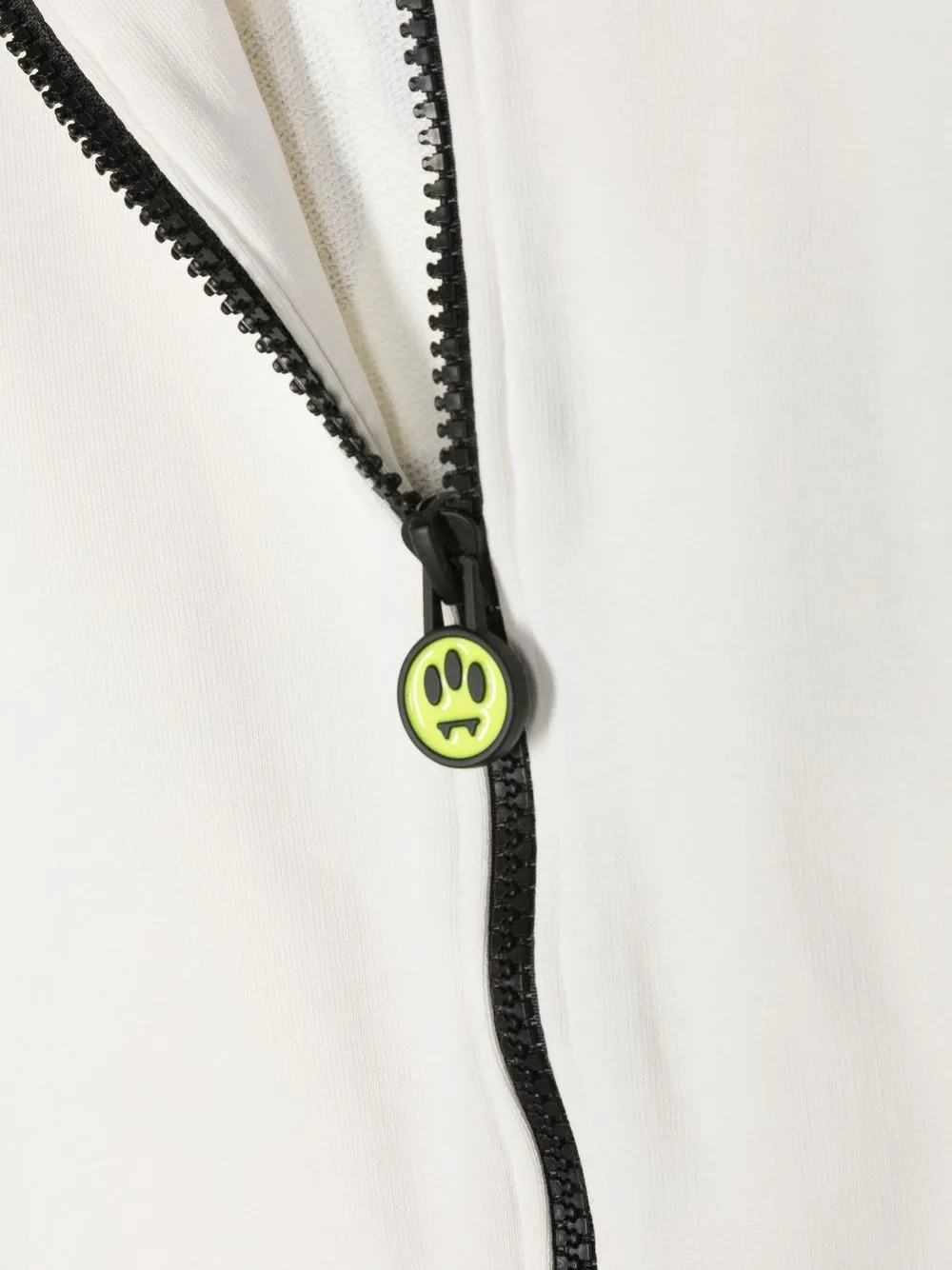Barrow White Cotton Hoodie In White