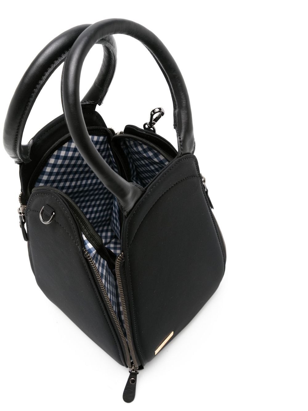 Shop Sarah Chofakian Circular-handle Lunch Bag In Black