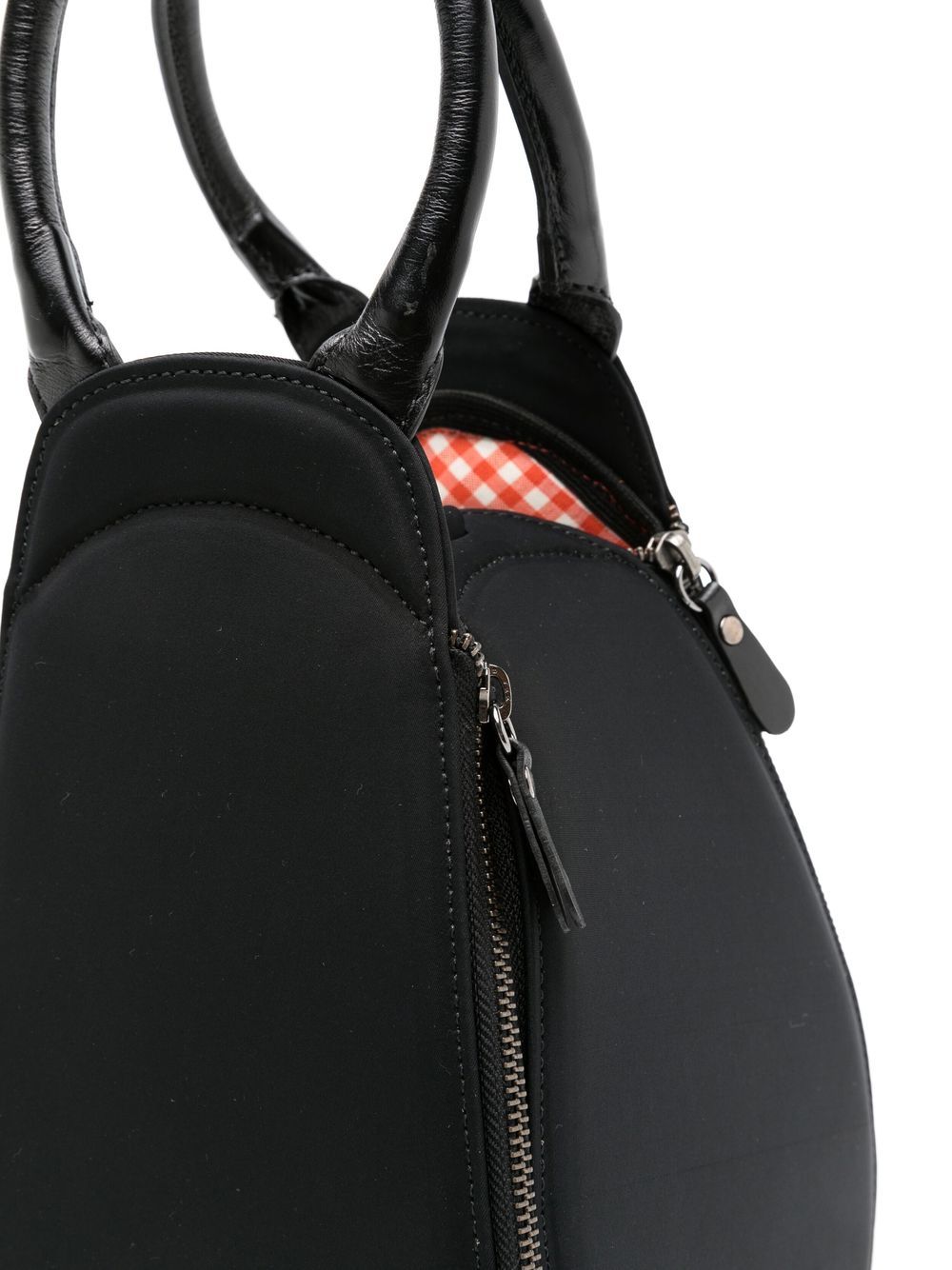 Shop Sarah Chofakian Circular-handle Lunch Bag In Black
