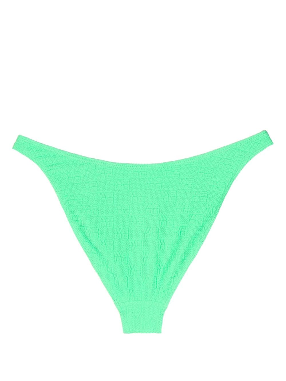 Shop Alexander Wang High-cut Bikini Bottoms In Green