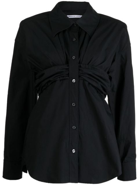 Alexander Wang ruched-detail cotton shirt Women