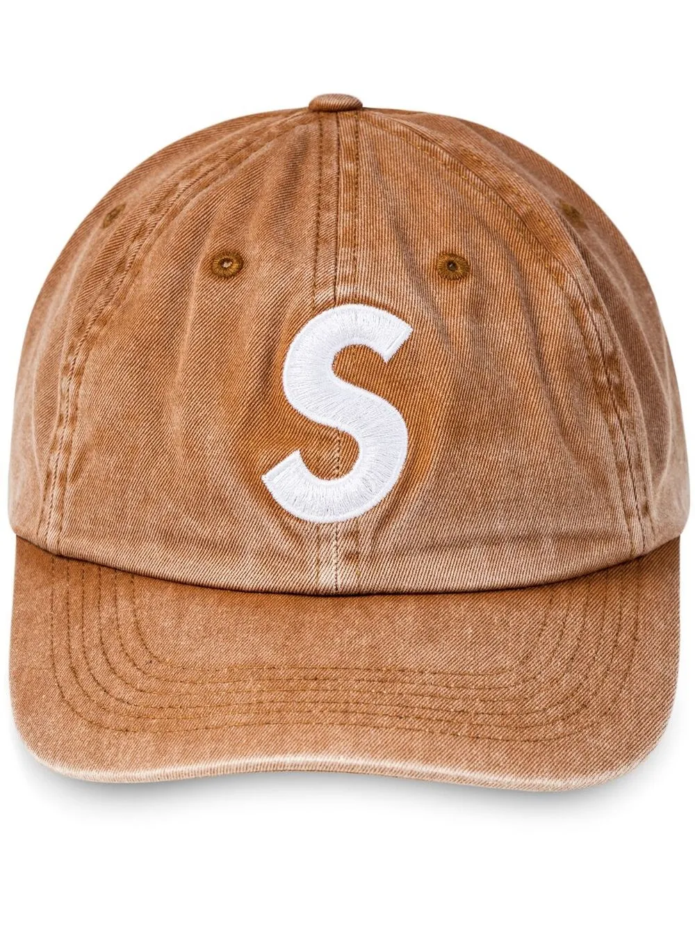 supreme Sロゴ キャップ tan