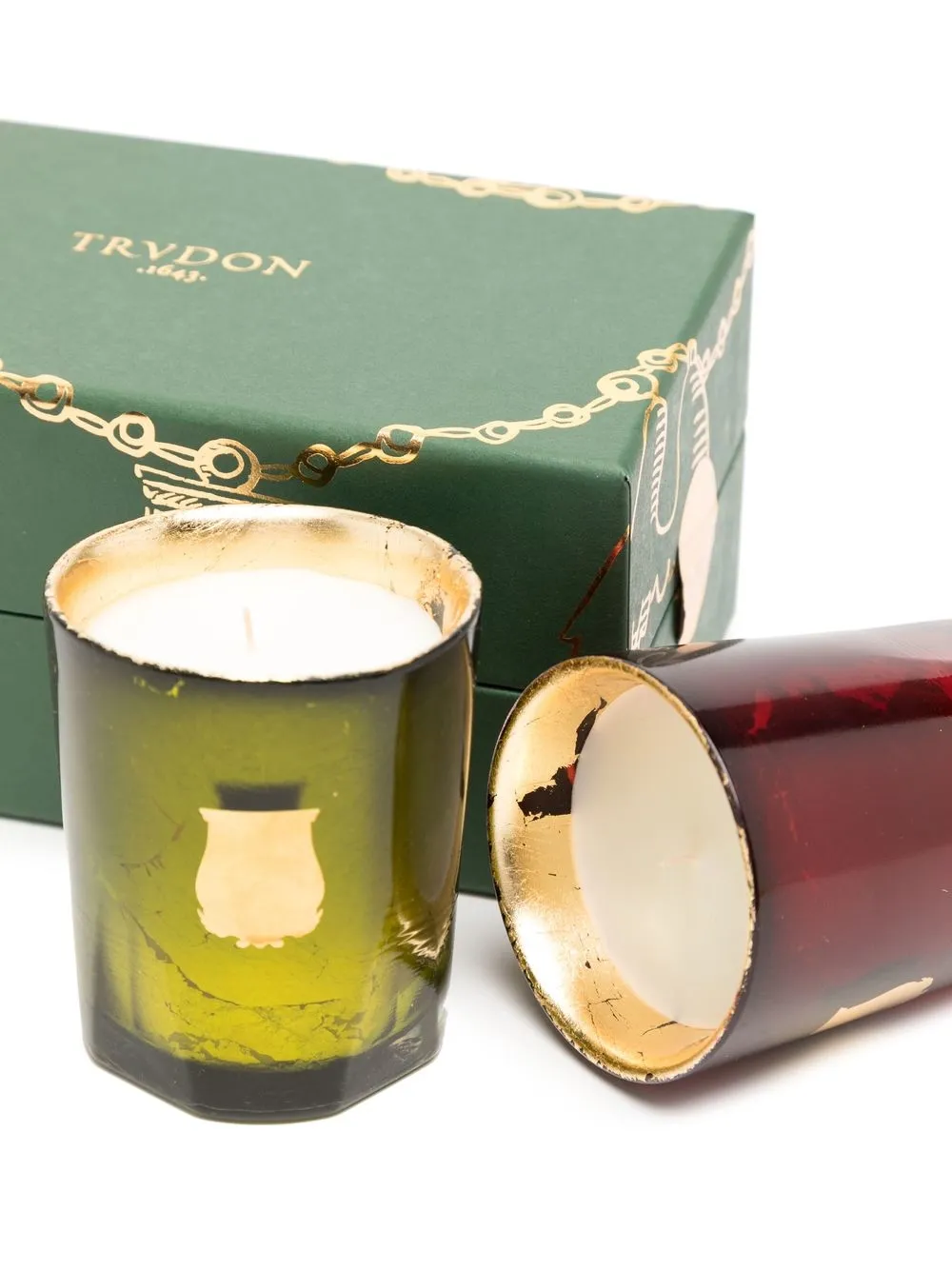 Trudon Gloria And Gabriel Scented Candles (set Of Two) In Green
