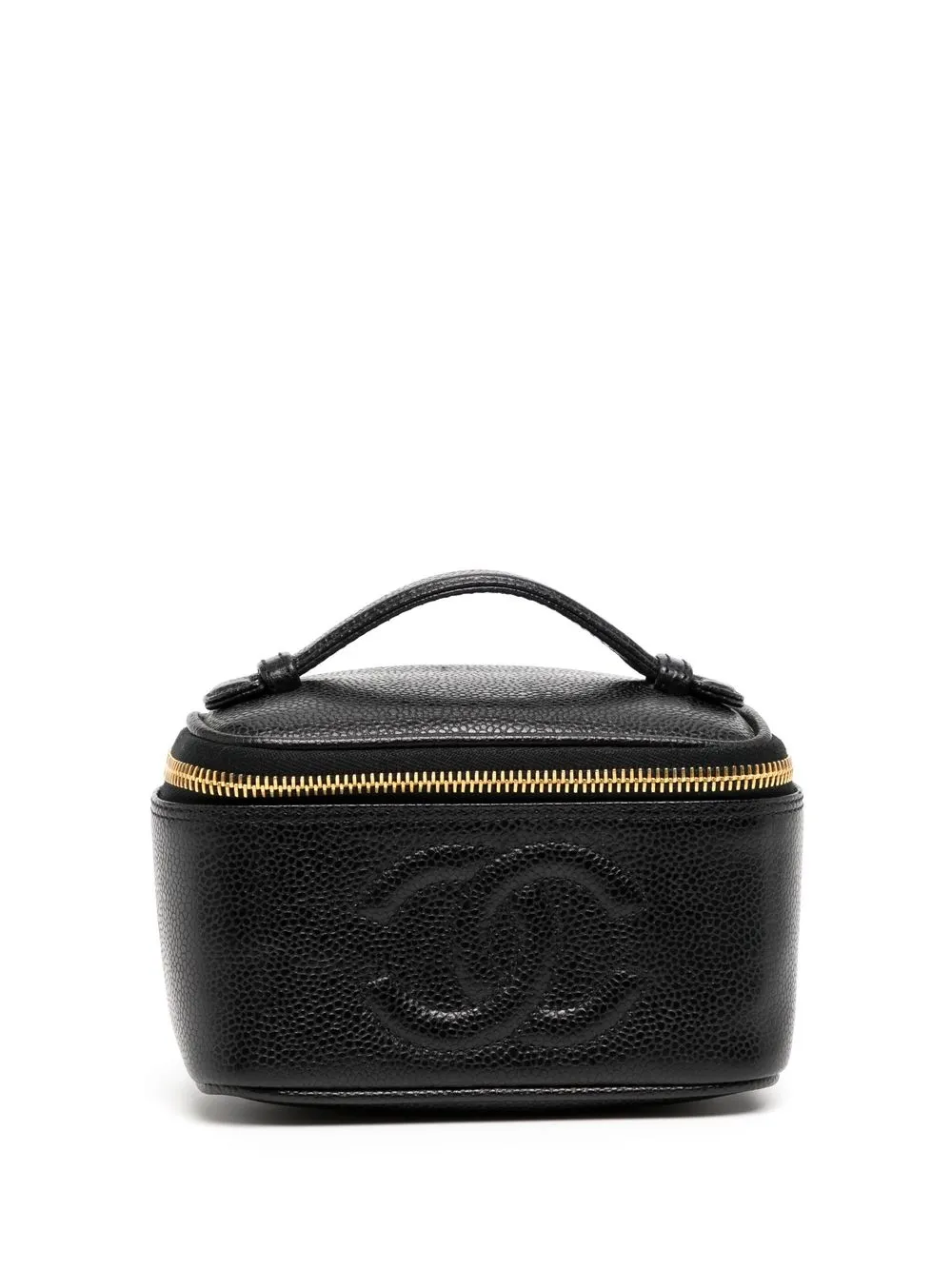 

CHANEL Pre-Owned 1997 CC stitch mini vanity handbag - Black