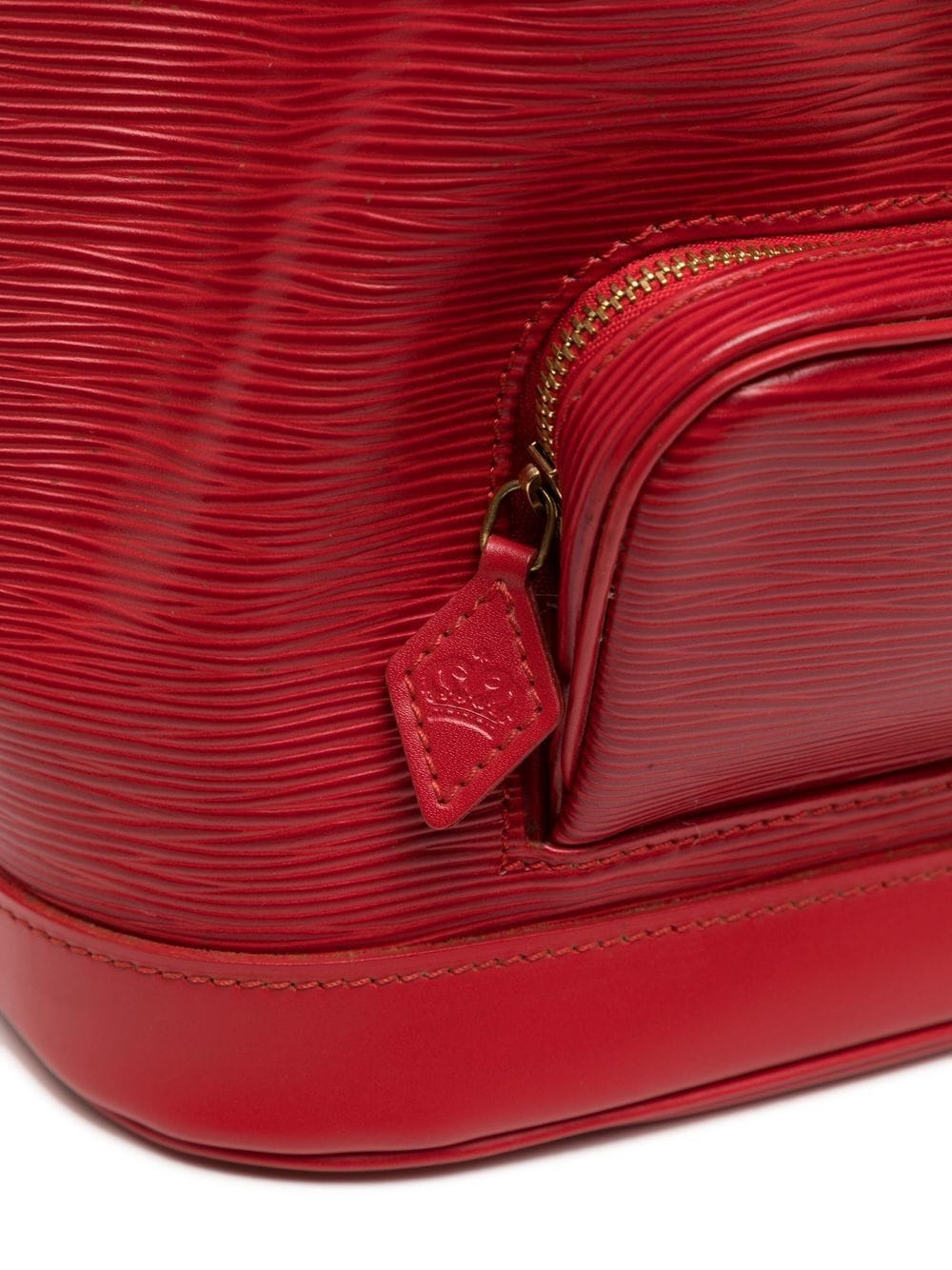 Pre-owned Louis Vuitton 1997 Épi Montsouris Mm Backpack In Red
