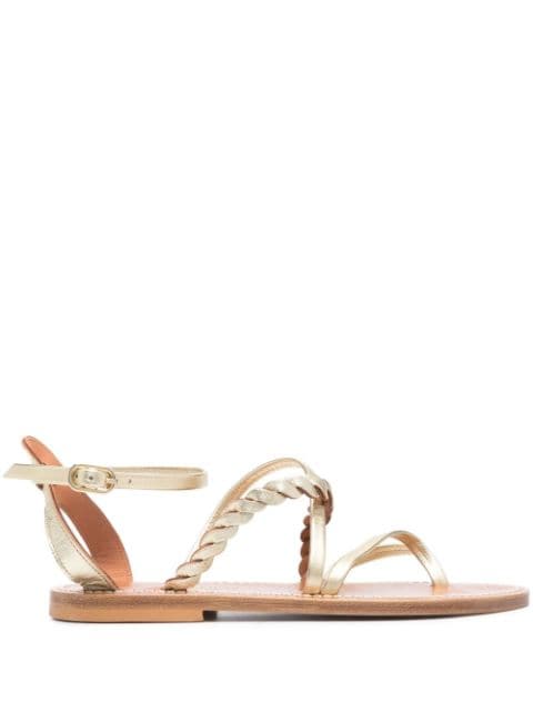 K. Jacques Malouine metallic strappy sandals