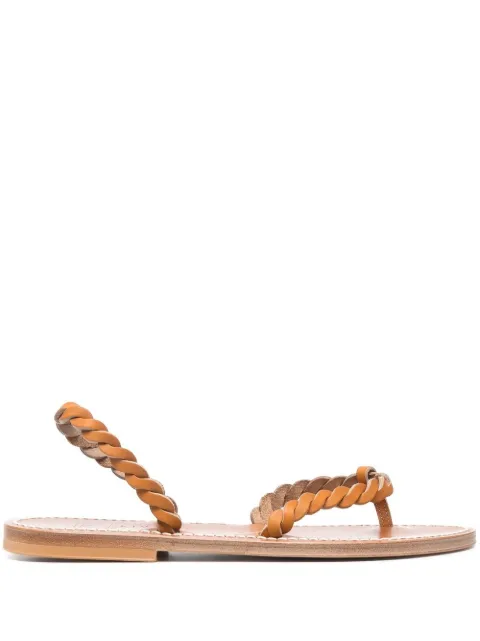 K. Jacques braided leather thong sandals